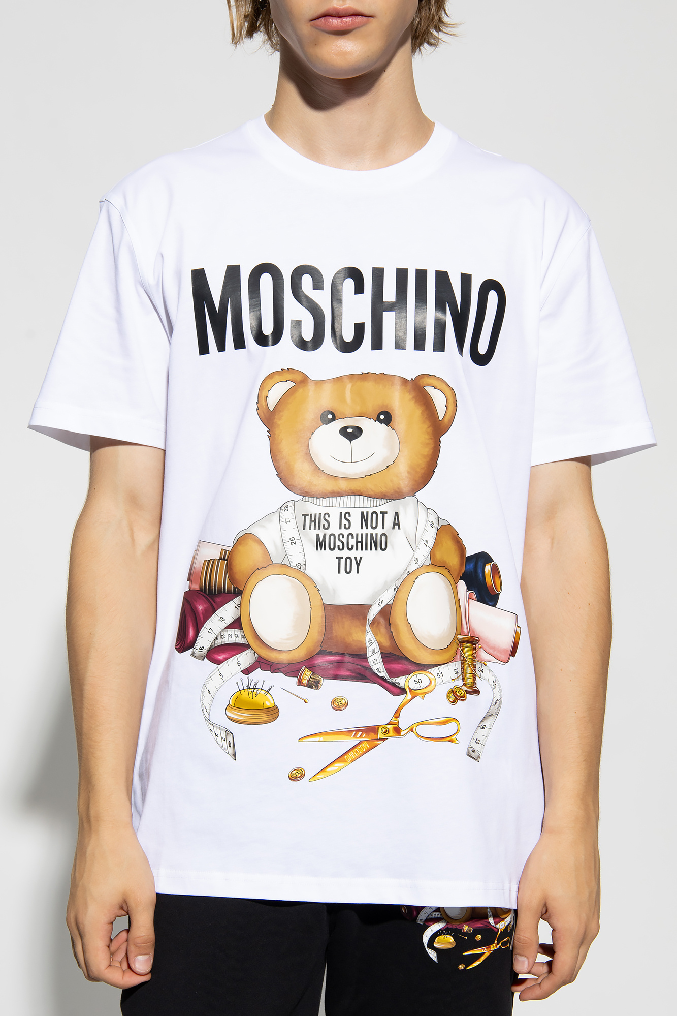 White Printed T - GenesinlifeShops Australia - shirt Moschino - J